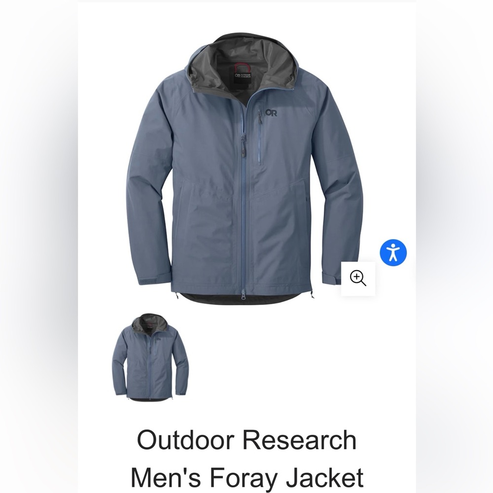 Outdoor Research mens Large Foray rain jacket